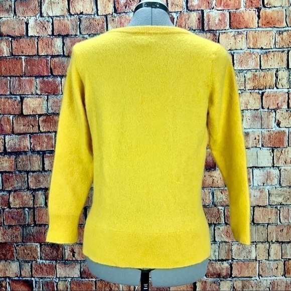 HALOGEN Women’s Yellow 100% Cashmere Crew Neck Sweater Size: 1 - Picture 5 of 8